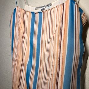Diane Von Furstenburg Striped Blush Top